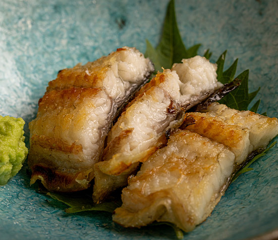 炭焼きの魚介類